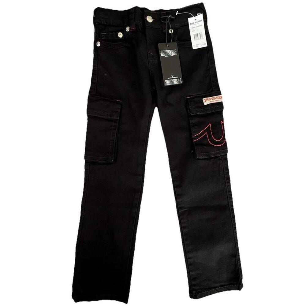 True Religion Boys Pants Black Relaxed Straight ($79)